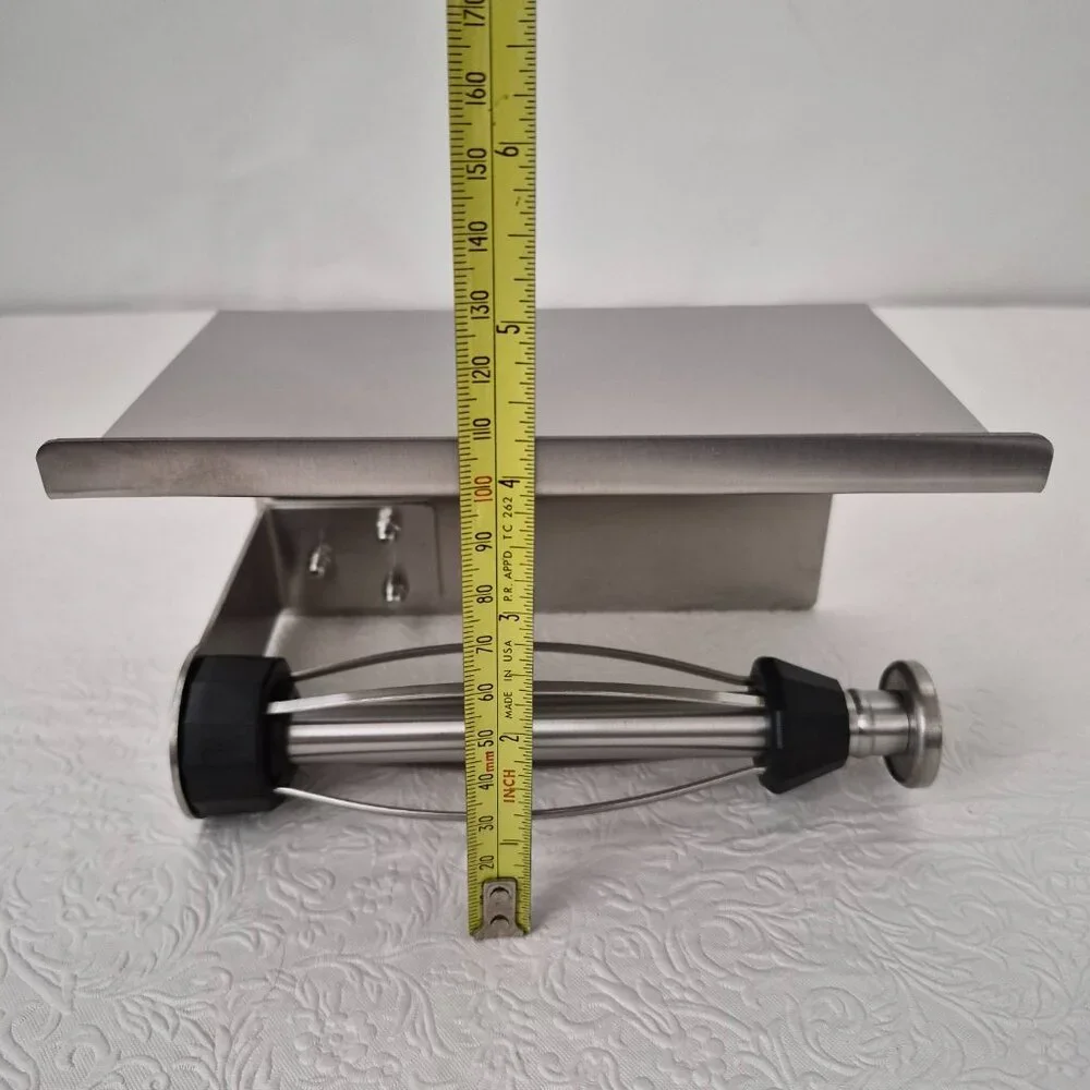 Fixwal Stainless Steel Drill Free Toilet Paper Roll Holder Phone Shelf Silver